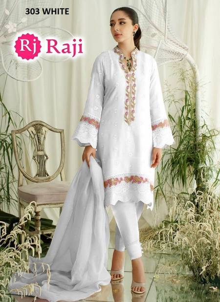 Afsana 303 Colors Pakistani Suits Catalog 303 White