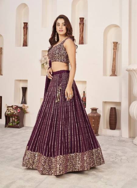 Anchal By Zeel Clothing Wedding Georgette Lehenga Choli Wholesale In Delhi 5067-WINE