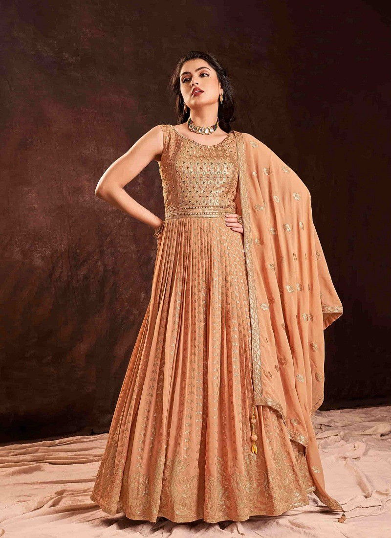 Apricot Zoya Vol 3 By Arya Designs Gown Catalog 63013