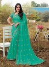 Aqua Subhash Saree Shringar Chiffon Zari Foral Work Printed Designer Heavy Saree with Dupian Blouse 65012
