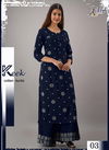 Blue Arya Keek Exclusive Casual Wear Printed Rayon Cotton Designer Kurtis With Plazzo Collection 03