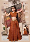 Arya Like Lehenga Choli Festive Wear Wholesale Kids Wear Catalog Dark Mustard 6