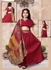 Arya Like Lehenga Choli Festive Wear Wholesale Kids Wear Catalog Maroon 3