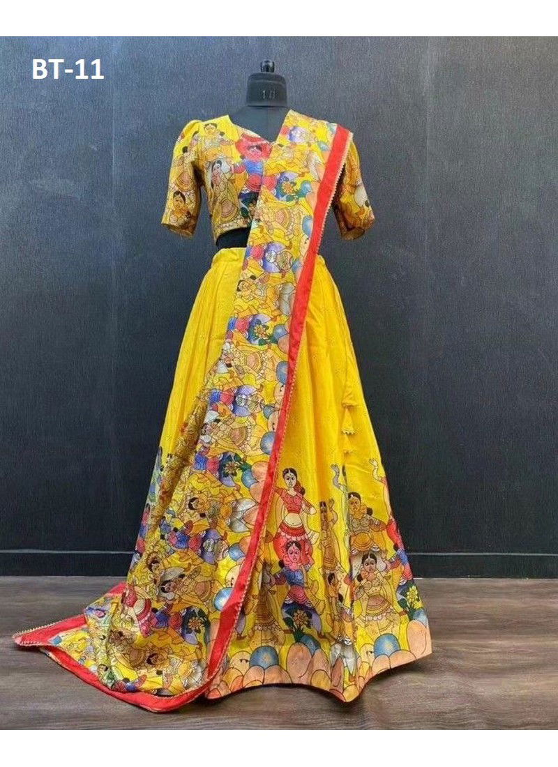 BT 11 Colours Designer Lehenga Choli Catalog 11-Yellow