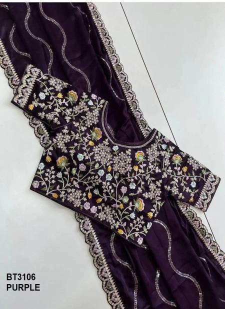 BT3106 Colours By BT Chiffon Silk Designer Wear Sarees Wholesale Online Catalog