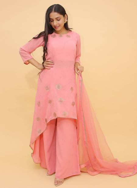 Alluring Light Pink Color Embroidered Net Beautiful Palazzo Suit – Chandler  Fashions