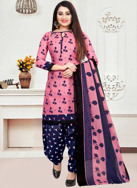 Baby Pink And Blue Colour Rajnandini Daily Wear Wholesale Cotton Dress Material 4078