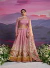 Baby Pink Colour 1005 TO 1007 Series Shloka Designer Viscose Designer Wear Lehenga Choli Manufacturers 1007