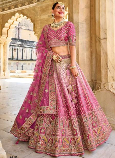 Baby Pink Colour Aanara 2 wholesale Bridal Lehenga Choli Catalog AA 118