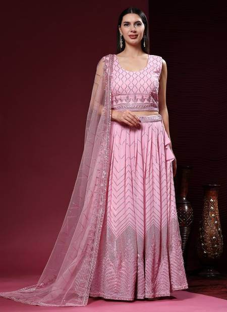 Baby Pink Colour BK 8767 By Saree Exotica Party Wear Lehenga Choli Catalog 4117