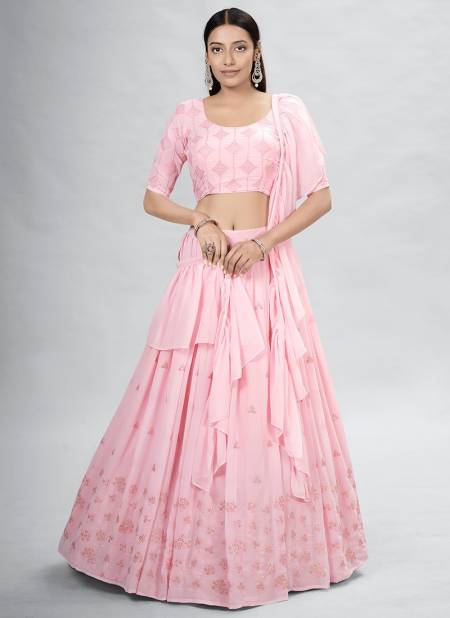 Baby Pink Colour DresstiveVol 4 Wholesale Party Wear Lehenga Choli 10006
