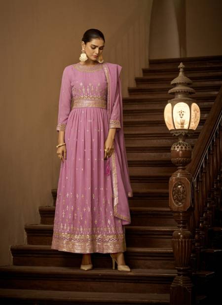 Baby Pink Colour Fiza By Fk Fashion 1041 To 1043 Gown Catalog 1042