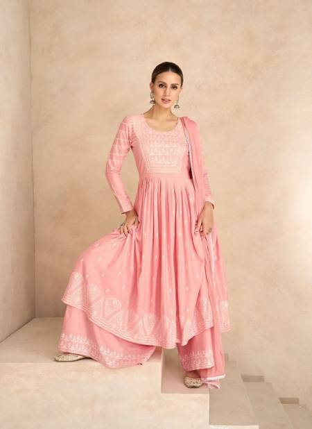Baby Pink Colour Lakhnavi Vol 6 By Vamika Designer Salwar Suit Catalog 1034