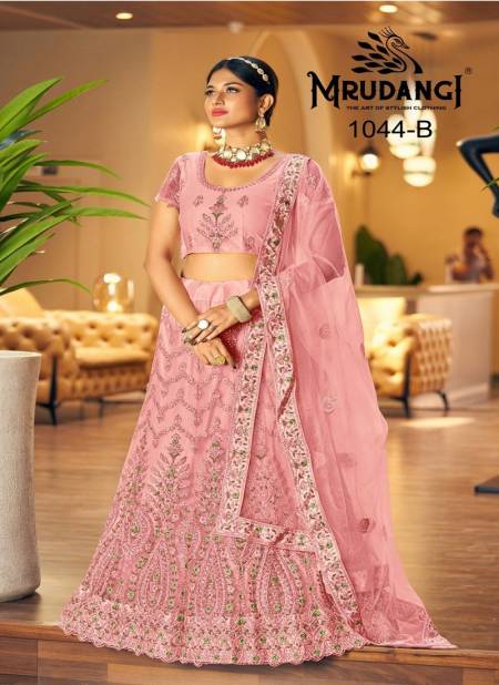 Baby Pink Colour Madhurya Colour Edition By Mrudangi Party Wear Designer Lehenga Choli Catalog 1044 B