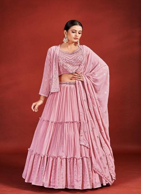 Baby Pink Colour Mahira Vol 5 By Arya Indowestern Lehenga Choli Catalog 69003