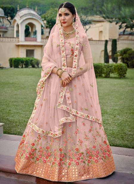 Baby Pink Colour Moksha Colour Edition 2 Wedding Wear Wholesale Designer Lehenga Choli Catalog 1006 B