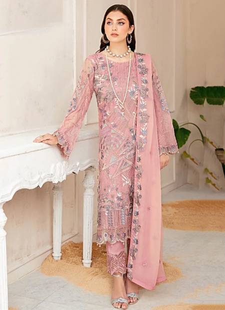 Baby Pink Colour Rangoom Vol 2 Festive Wear Wholesale Designer Salwar Suit Catalog 166
