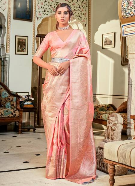Baby Pink Colour Rozy Silk Rajpath Colours Wholesale Banarasi Silk Sarees Catalog 108006