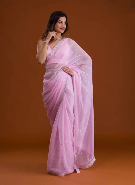 Baby Pink Colour Shree By Fashion Lab 2001 To 2003 Party Wear Sarees Catalog 2001