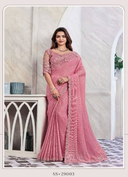 Baby Pink Colour Silver Screen Vol 19 By Tfh Heavy Designer Party Wear Sarees Wholesale Suppliers In India 29003