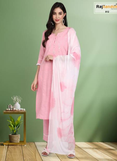 Baby Pink Colour Sophia By Rajnandini Readymade Salwar Suit Catalog 812