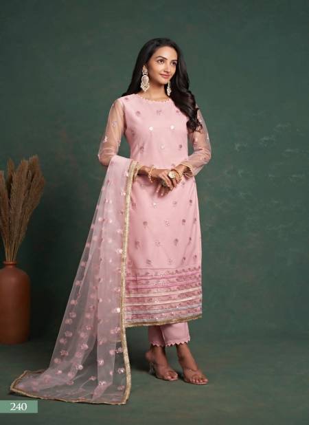 Baby Pink Colour Zehra Vol 5 By Nrayani Fashion Wedding Wear Salwar Suit Catalog 240