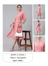 Baby Pink Janasya Long Kurti Catalog 435