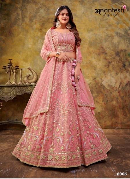 Baby Pink Maharani Vol 1 By Anantesh Party Wear Lehenga Choli Catalog 6006