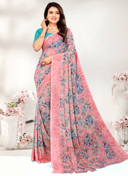Baby Pink Ruchi Raga Georgette vol 2 Wholesale Daily Wear Sarees Catalog 16504 D