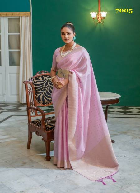 Baby Pink Soch By Rajyog Designer Saree Catalog 7005