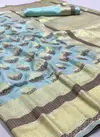 Blue Banarasi Soft Silk Non Catalog Traditional Saree 1001