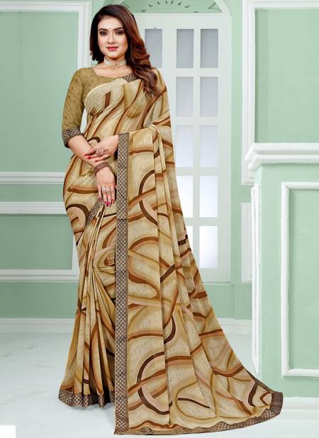 Beige Colour Amrita By NP 1297 A To 1297 H Printed Sarees Catalog 1297 F