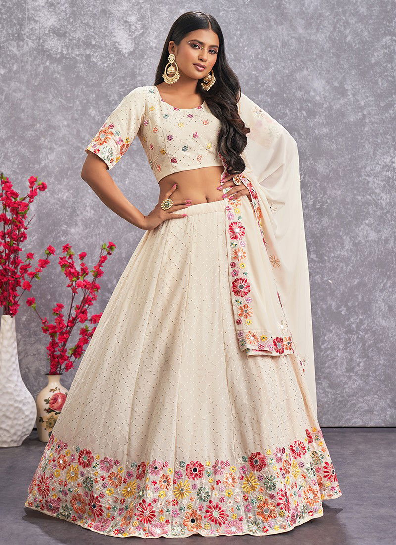 Beige Colour Girly Vol 25 Exclusive Wholesale Designer Lehenga Choli Catalog 2254