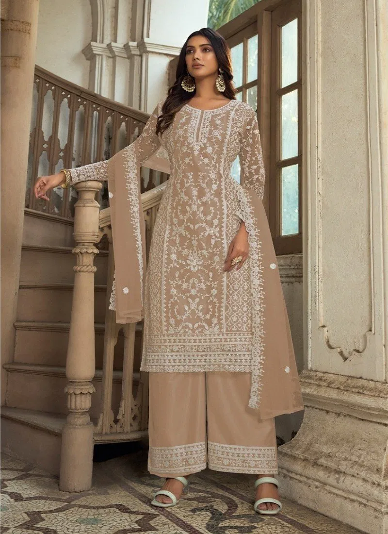 Beige Colour Khwaab By Fk Fashion Wedding Salwar Suits Wholesalers In Delhi 1011-G