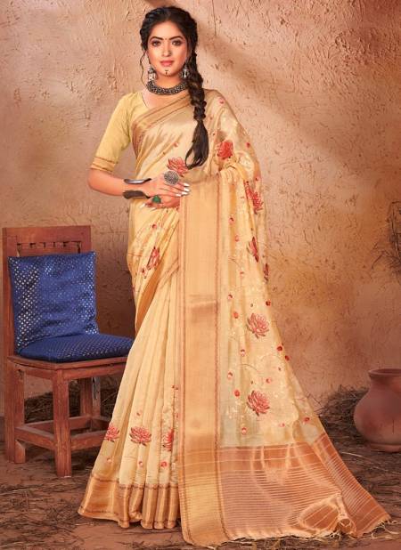Beige Colour Manbhavan Sangam Festive Wear Wholesale Designer Sarees Catalog 3530