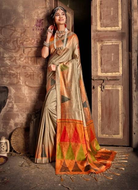 Beige Colour Mayur By Fashion Lab Silk Saree Catalog 109