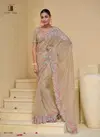 Beige Colour Mn 7500 Designer Saree Wholesale Clothing Distributors In Mumabi 7510