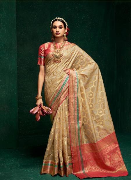 Beige Colour Mohini By Rajpath Designer Saree Catalog 132005