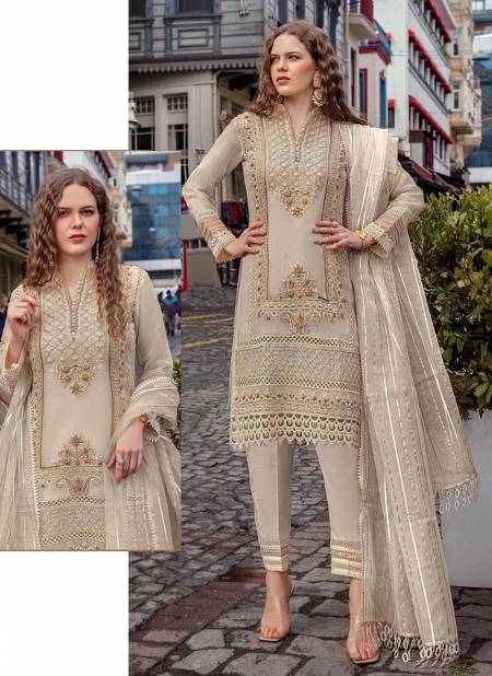 Beige Colour R 567 Colors By Ramsha Designer Salwar Suit Catalog 567 A