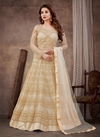 Beige Colour Raazi Nirja By Raama Fashions Gown Catalog 10066
