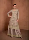 Beige Colour Vanya By Gulkayra Real Chinon Designer Readymade Suits Wholesale Price In Surat 7478-C