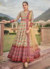 Beige Colour Virasat Patola Party Wear Wholesale Gown Catalog 9006