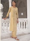 Beige Saanjh Omtex Linen Cotton party wear Designer Handwork Kurtis comes with palazzo Collection Single and Full Set available in wholesale price J51