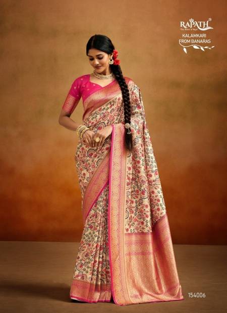 Multi And Pink Moghra Silk By Rajpath Designer Saree Catalog 154006
