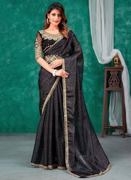 Black 490 Colours Designer Wholesale Silk Sarees Catalog 490 B