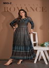 Black And Blue Colour Amoha Mig 1 To Mig 11 Gown Catalog Mig 2