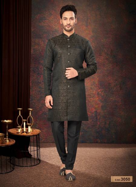 Black And Gold Colour GS Fashion Function Wear Mens Desginer Indo Western Wholesalers In Delhi 3050