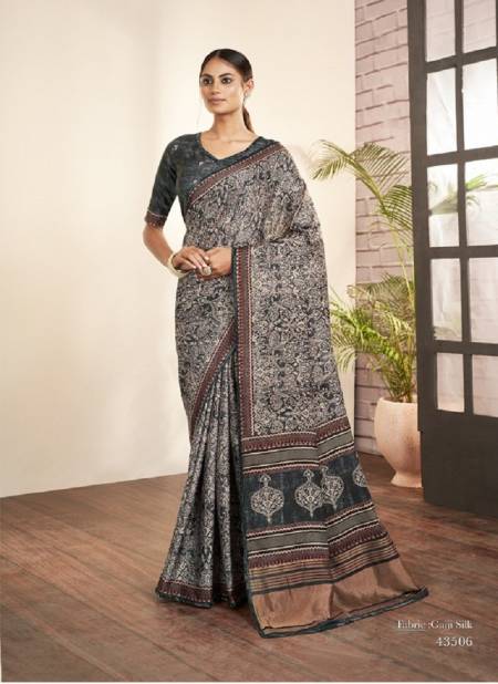 Black And Grey Colour Norita 43500 Nirvi By Mahotsav New Festive Wear Designer Saree Wholesale Market In Surat 43506