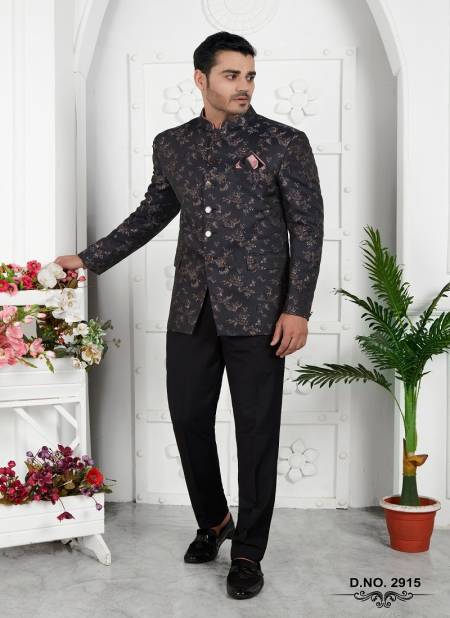 Black And Pink Colour Party Wear Mens Desginer Jodhpuri Jacket Wholesale Online 2915