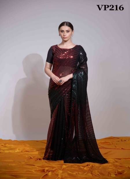 Black Chadhar By Fashion Berry Georgette Saree 
